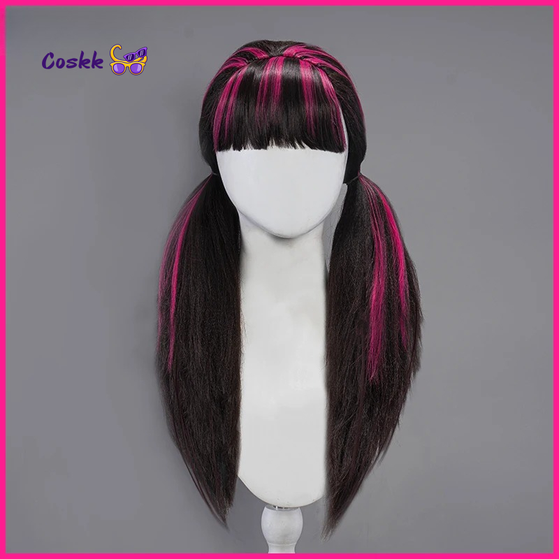 Anime Cosplay Long Hair - ドラキュララーア コスプレウィッグ ロングヘア 60CM ロング ブラック