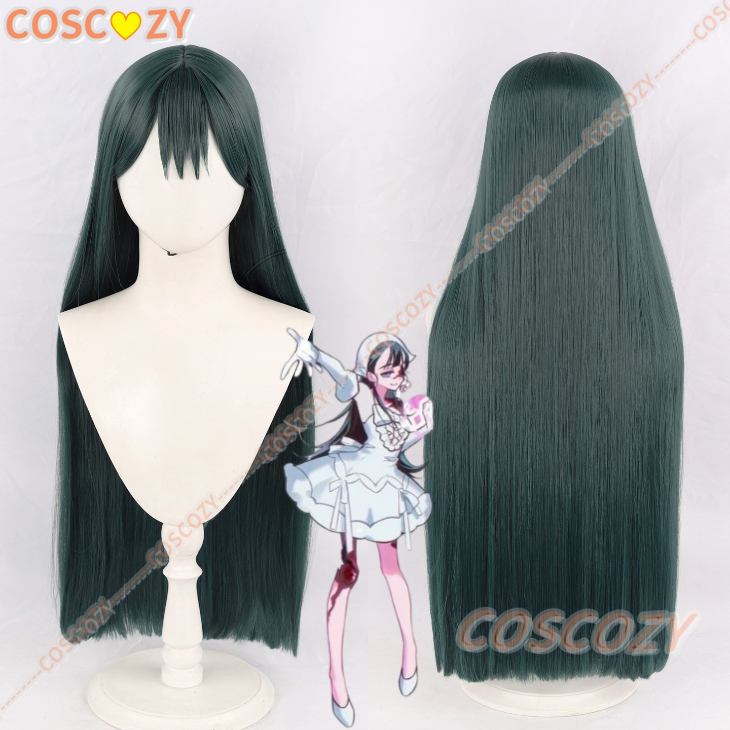 Anime Cosplay Long Hair - ゾンビステージ スア コスプレウィッグ 女性用 ロング 85cm