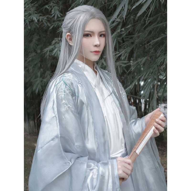 Anime Cosplay Japanese - 男性韓服ロングストレートヘアアニメコスプレ衣装日本アニメエルフ王子不滅ウィッグカーニバルステージパフォーマンスパーティー