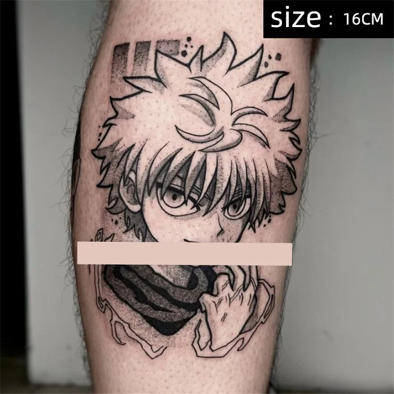 Cosplay Anime Killua Zoldyck - ハンター×ハンターアニメ一時的なコスプレタトゥーキルア・ゾルディックタトゥーボディアート防水フェイクタトゥーステッカー女性男性用