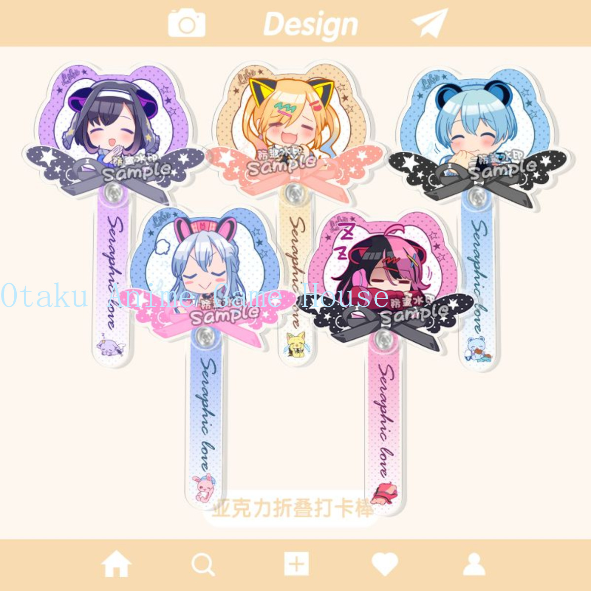 Anime Cosplay Kawaii - バンドリ！ YUME∞MITA MewType 暁野ユノ ナカマチアラレ かわいいアニメチェックインスティック