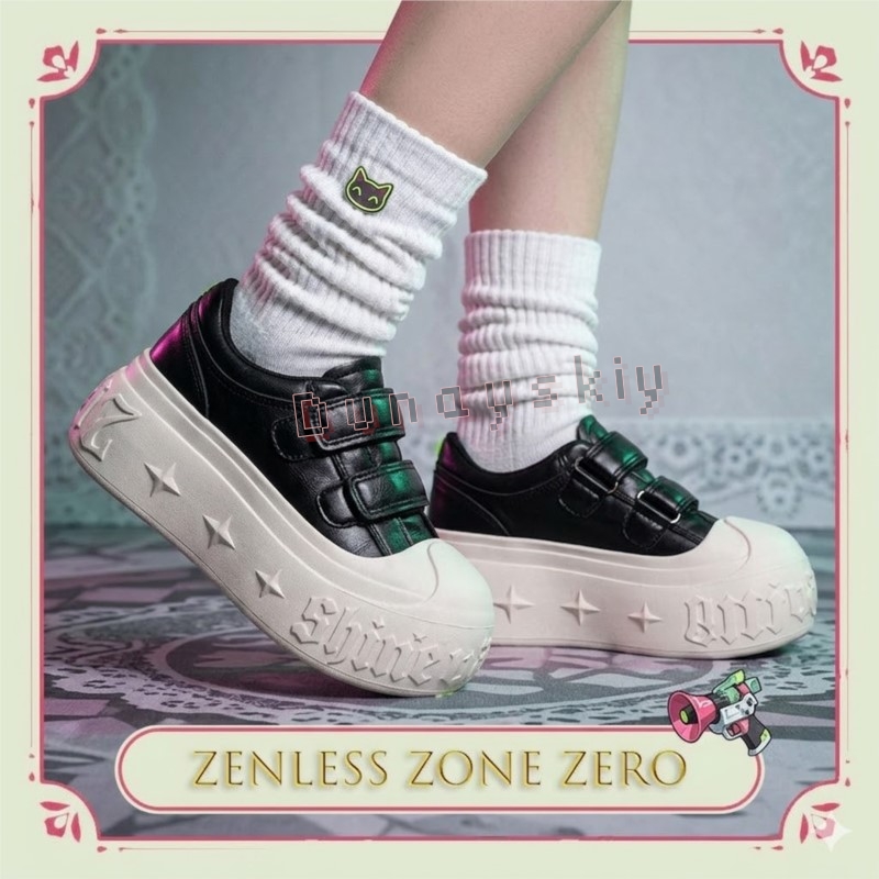 Anime Cosplay Japanese - Zenless Zone Zero Sunna コスプレ靴アフタヌーンティーブレイクパーティーアニメゲームロールプレイ衣装女性厚い底身長増加