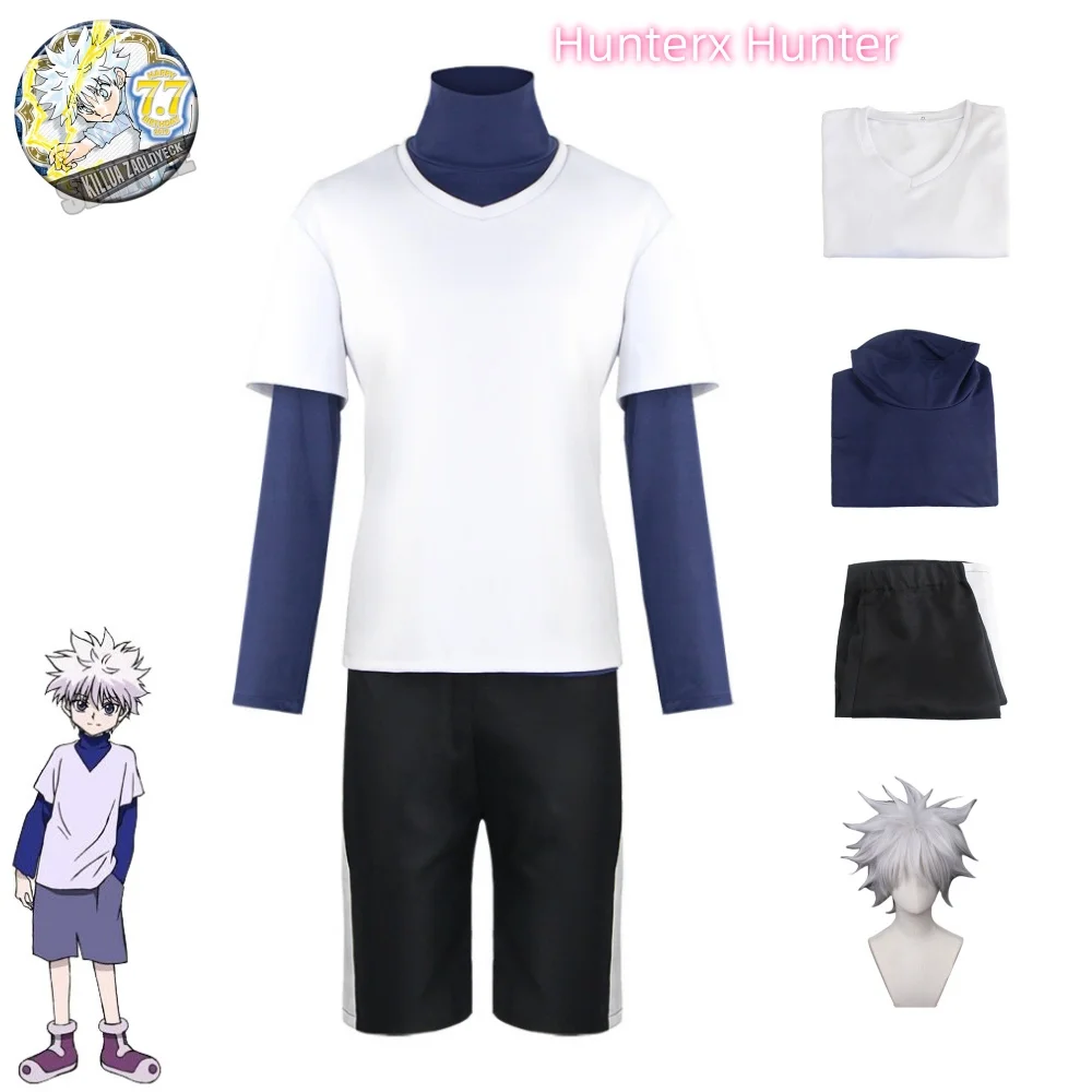 Cosplay Anime Killua Zoldyck - ハンター×ハンター キルア・ゾルディック コスプレ衣装 番号 99 バッジ