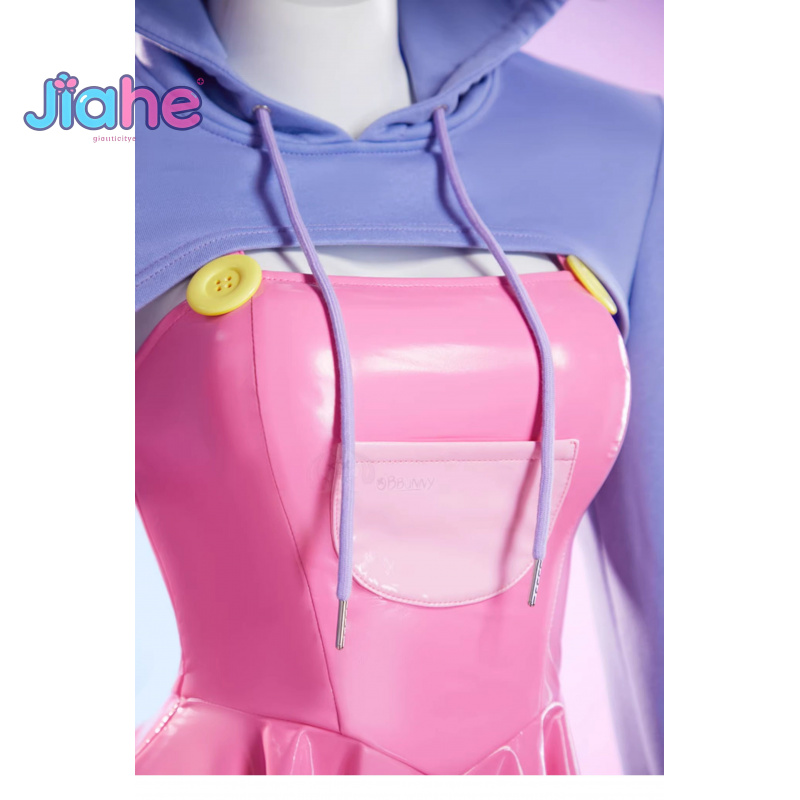 Anime Cosplay Girl - ウサギサーカス IAX コスプレ衣装アニメゲームハロウィンカーニバルガール甘い革ドレスコート靴下小道具ウサギの制服 S-XL