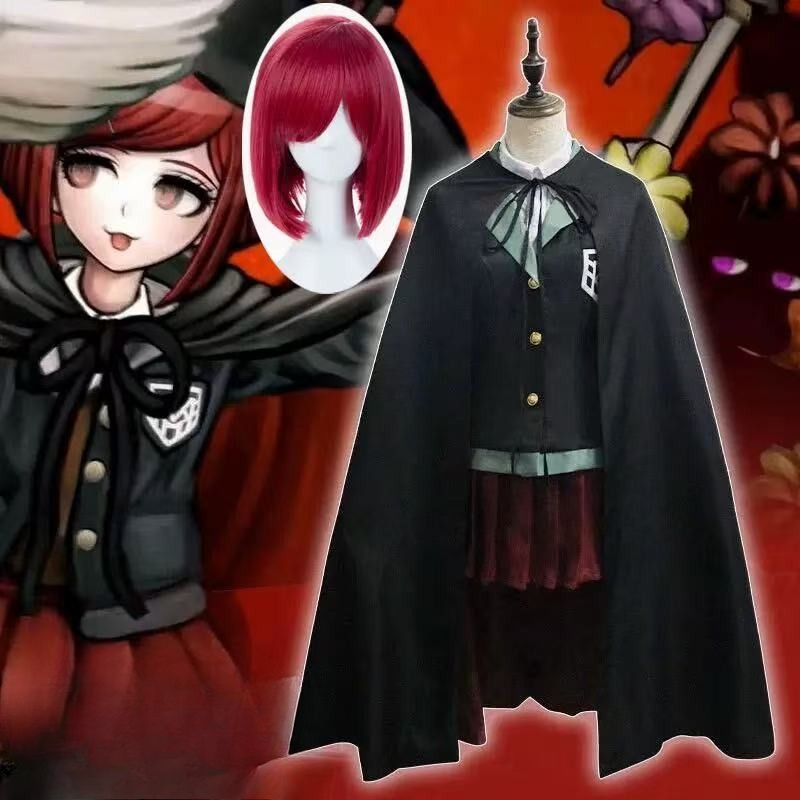 アニメダンガンロンパマジシャン夢野卑弥呼女子学生服ハロウィン - Anime Cosplay Mujer のレビューと価格