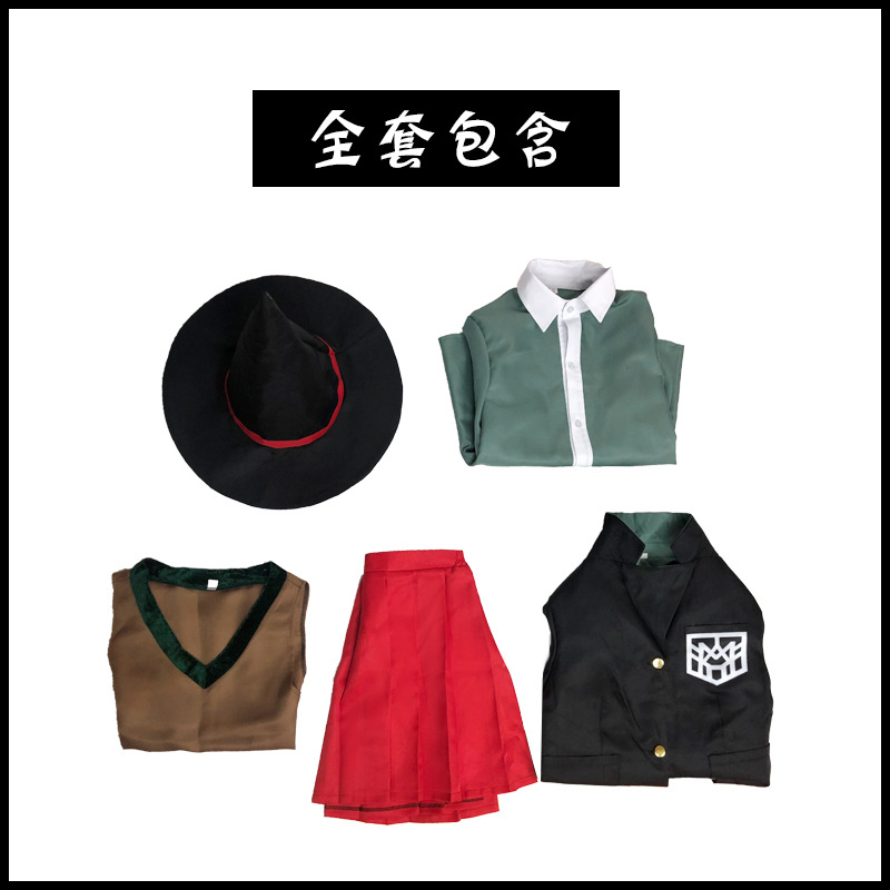 アニメダンガンロンパマジシャン夢野卑弥呼女子学生服ハロウィン - Anime Cosplay Mujer のレビューと価格