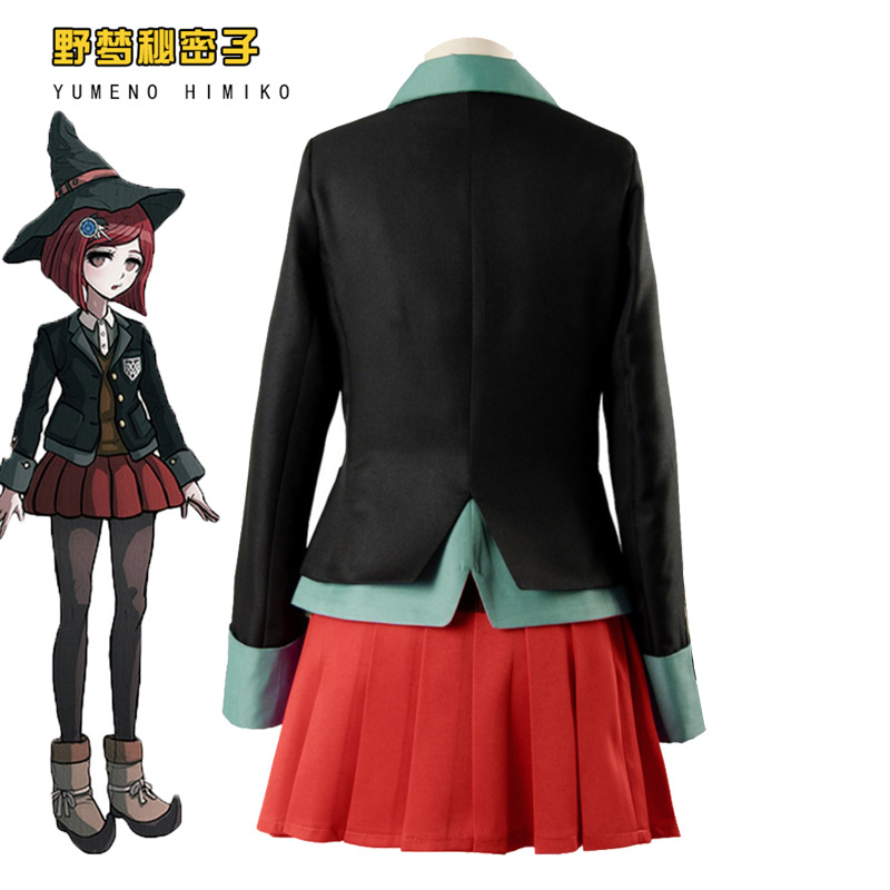 アニメダンガンロンパマジシャン夢野卑弥呼女子学生服ハロウィン - Anime Cosplay Mujer のレビューと価格