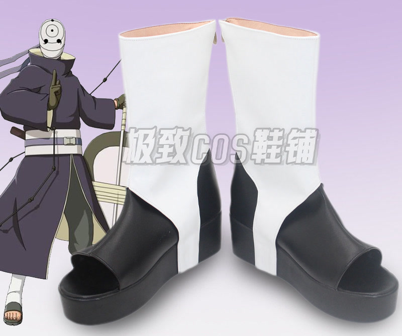 うちはオビトコスプレ靴アニメロールプレイ小道具ハロウィンパー - Anime Cosplay Obito のレビューと価格