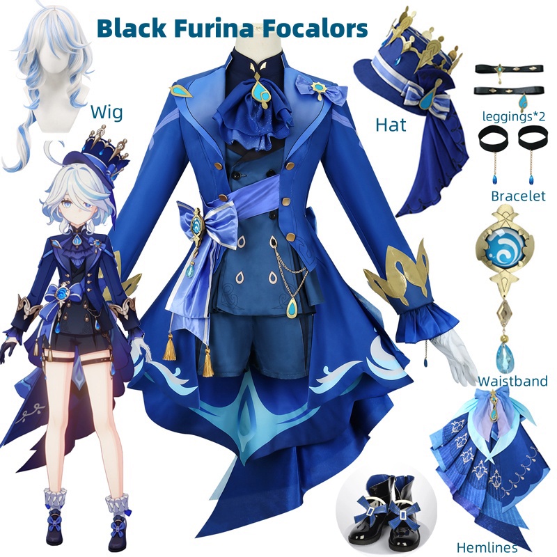 Furina コスプレ衣装ウィッグヘアインパクトフォンテーヌ - Anime Cosplay Yor のレビューと価格