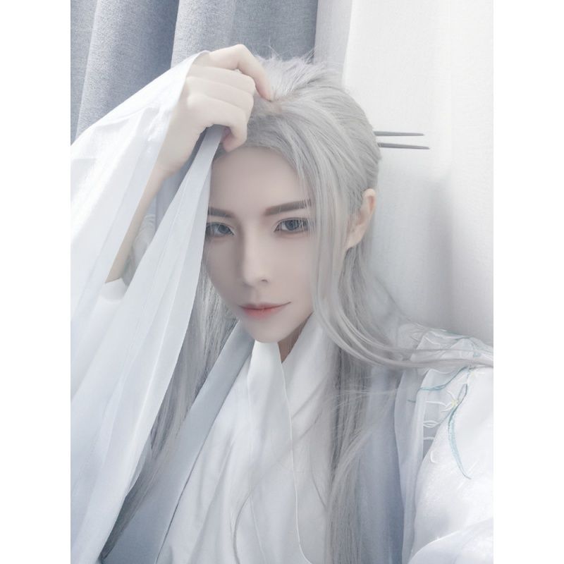 男性韓服ロングストレートヘアアニメコスプレ衣装日本アニメエル - Anime Cosplay Japanese のレビューと価格