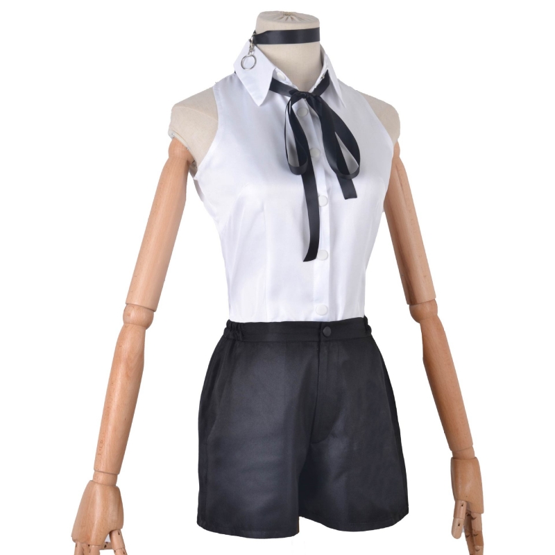 パワーマキマコスプレ衣装ウィッグロングジャケットコート黒スー - Anime Cosplay Makima のレビューと価格