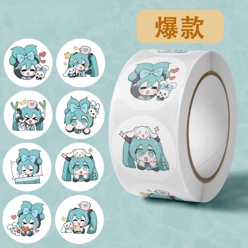 インスタ映えする可愛い初音ミクステッカー、漫画風装飾シール、 - Anime Cosplay Boy のレビューと価格