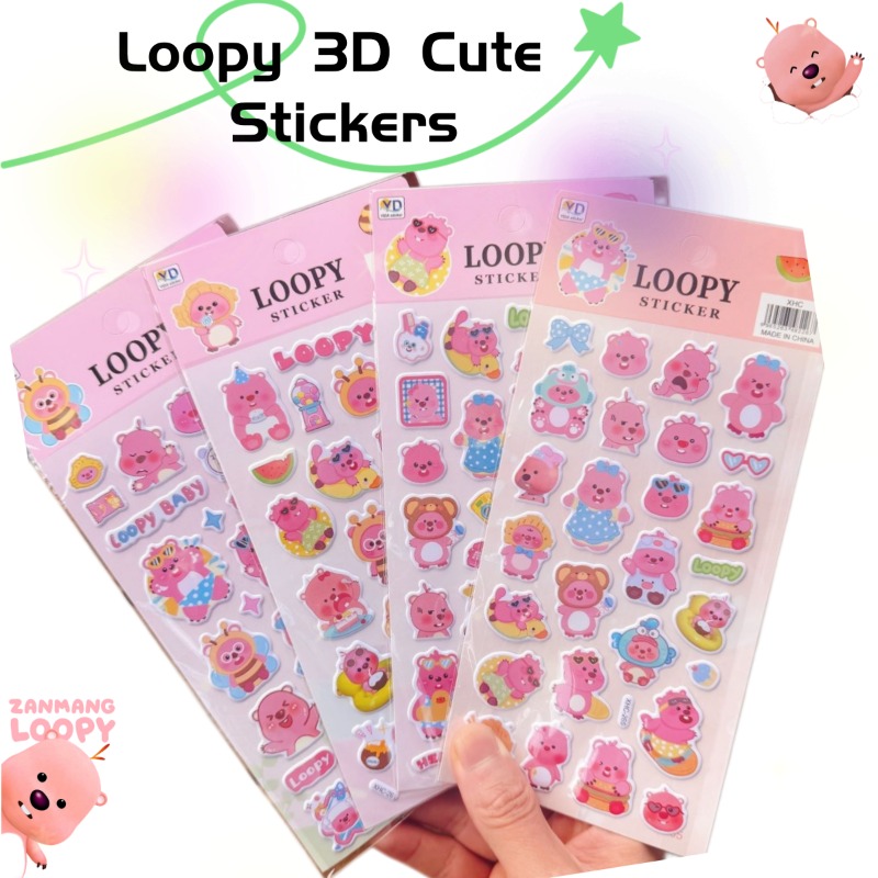 新しいポロロアニメのかわいいループ状3Dフォームステッカー、 - Anime Cosplay Diy のレビューと価格