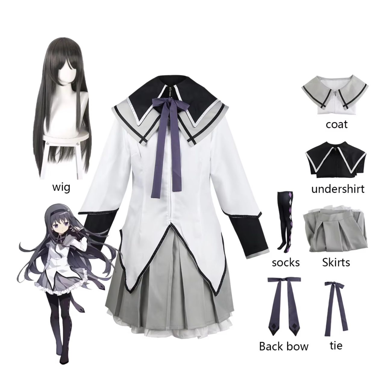 暁美ほむら コスプレ衣装 魔法少女まどか☆マギカ マジカルバ - Anime Cosplay Diy のレビューと価格